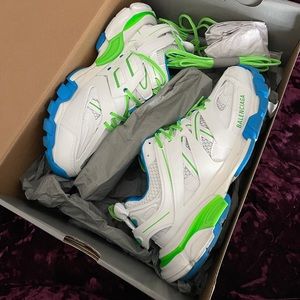 Balenciaga shoes size 42, lime green & baby blue, Great condition